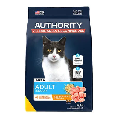 $53.99 • Buy 23 Lb Authority® Everyday Health Indoor Cat Dry Food - Chicken & Rice, With-Grai