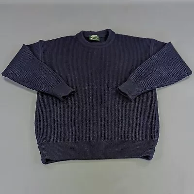 Vintage Woolen Jumper Mens Large Navy Blue The Pure Australia Sweater Wool Knit • $22.52