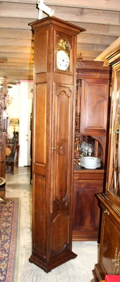 $2500 • Buy French Antique Normandy Oak Morbier Grandfather  Clock C1800 Runs Perfect
