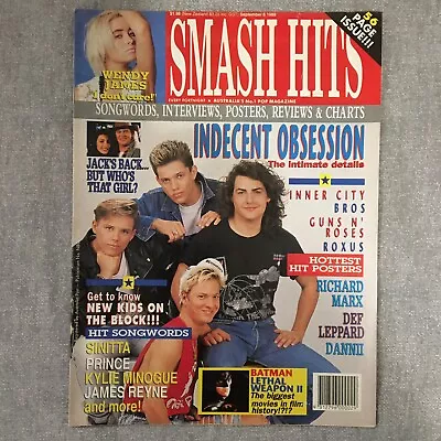 Smash Hits Magazine ~ 6 September 1989 ~ Indecent Obsession Kylie Minogue Prince • $24.99