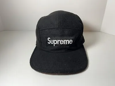 Supreme Black Wool 5 Panel Hat • $49.99