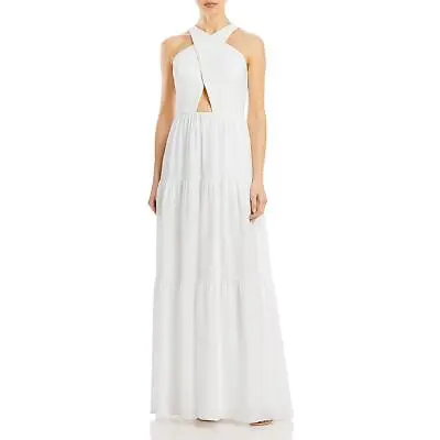 Aidan By Aidan Mattox Womens Ivory Crepe Tiered Evening Dress Gown 2 BHFO 5786 • $12.99