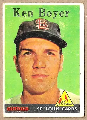 1958 Topps Baseball #350 Ken Boyer Cardinals (gd+) No Creases • $2.97