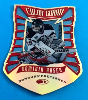 1997-98 Donruss Preferred Hockey Color Guard Promo #6 Dominik Hasek /1500 Sabres • $4.99