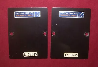 INFINITY RS1b EMIT TWEETER BACK PLATES-PAIR-NICE-CLOSE SERIAL #s-MONSTER • $24.99