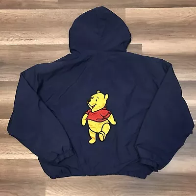 $59.99 • Buy Vintage Disneyland Winnie The Pooh Embrodiered Jacket Hooded Women’s Size Large
