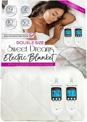 £99.99 • Buy Electric Blanket Dual Control Mattress Under Single Double Super King Size Eco