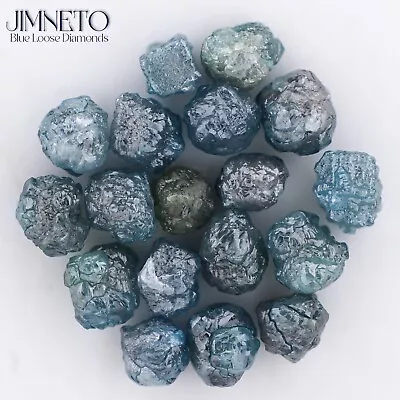 6 PCS Diamond Blue Natural Loose Rough Round Color Ct Raw Cut Uncut Grade 2-3MM • $50