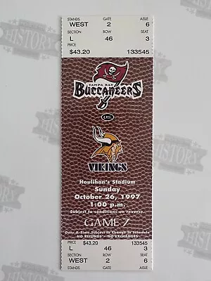 1997 Minnesota Vikings At Tampa Bay Buccaneers Full Ticket 10/26/97 • $14.99