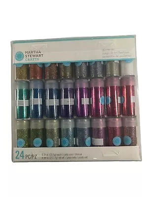 Martha Stewart Crafts - NEW UNOPENED Rainbow Colors Glitter 24-Pack • $24.64