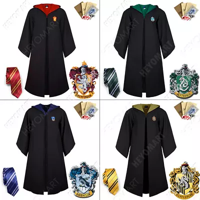 Harry Potter Gryffindor Slytherin Ravenclaw Hufflepuff Costume Robe Cloak Scarf • $16.99