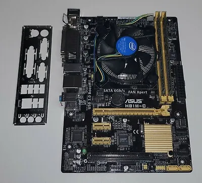 Asus H81M-C MicroATX Motherboard Intel LGA1150 I/O Shield  • $45