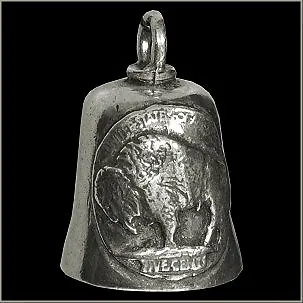 GREMLIN BIKER BELL BUFFALO HEAD NICKEL FITS HARLEY Motorcycle Guardian  • $13.91