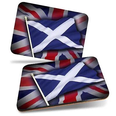 2x MDF Cork Placemat 29x21.5cm Scotland Scottish Flag Union Jack #15606 • £19.99