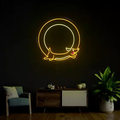 Dachshund On The Moon Led Neon Sign Led Neon Wall Decor Led Neon Gift • $295.99