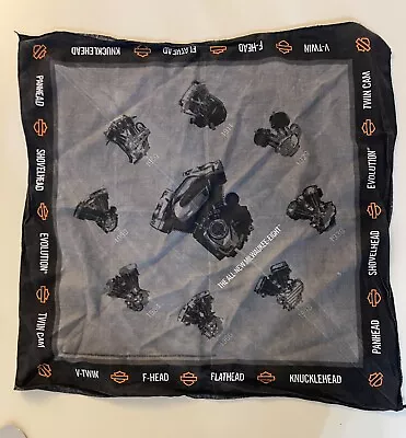 Harley-Davidson Gray/black Bandana Knucklehead Flathead V-Twin Milwaukee-Eight • $30.93