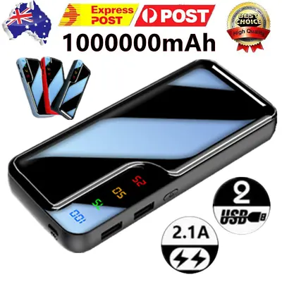 $25.64 • Buy Portable 1000000mAh Power Bank Dual USB Pack Battery Charger For Mobile Phones