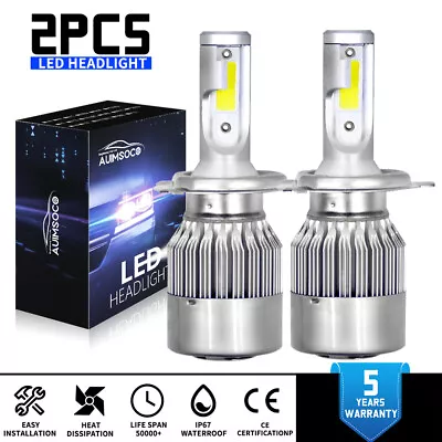 LED Headlight Kit H4 HB2 9003 6000K Dual Bulbs For Honda Civic 1992-2002 2003 • $24.99