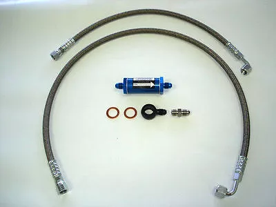 Turbo Oil Supply Braided Line Kit/inline Filter For Ford Falcon Xr6 Ba Bf F6  • $279.62