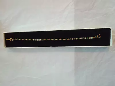 Vintage Simulated Emerald And Diamond Tennis Bracelet NIB • $8.99