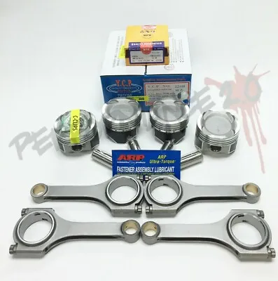 YCP USDM D15B7 75.5mm Vitara Pistons NPR Rings & Custom Length Rods ARP2000 • $399