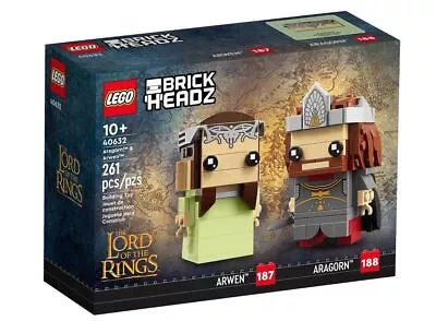 LEGO BRICKHEADZ: Aragorn & Arwen (40632) Lord Of The Rings Set • $39.99