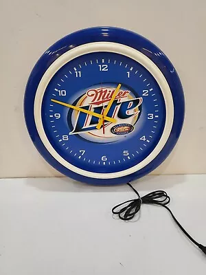 Large Miller Lite Lighted Beer Clock Sign 23  Hanover • $89.99