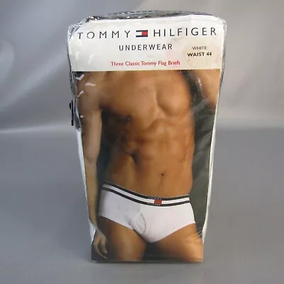 Vintage Tommy Hilfiger Underwear 2004 Flag Logo Briefs Men's 44 NEW Old Stock • $34.99