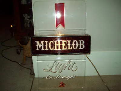 Vintage Michelob Light Beer Bar Tavern Lighted On Draught Sign Collectible • $29.99