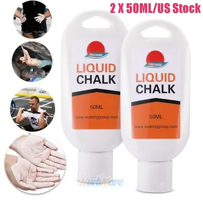 $12.85 • Buy 2Pack 50ml Liquid Chalk Weightlifting Grip Gymnastics Rockclimbing Powerlifting