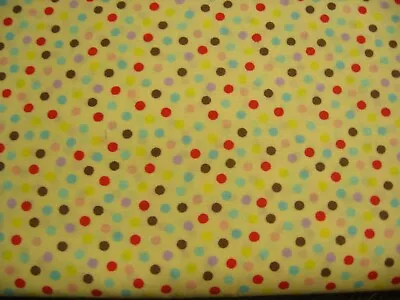 Dots By Erin Michael For Moda Polka Dot On Light Yellow Background BTY • $5.39