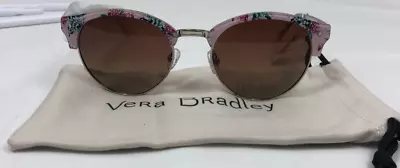 Vera Bradley Jade Round Sunglasses Happiness Returns Pink  Pattern • $29.99