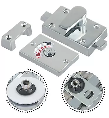 Bathroom Indicator Bolt Vacant Engaged Privacy WC Toilet Door Lock Satin Brass • $22.42