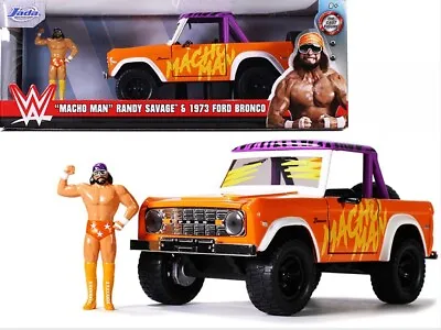 Jada Toys WWE Macho Man Randy Savage & 1973 Ford Bronco 1:24 Diecast Set • $18