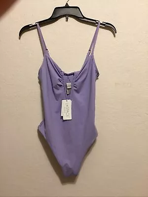 $198 L Space Wisteria Roxanne Split Neck Swimsuit One Piece Medium • $40