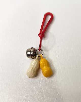 Vintage 1980s Plastic Bell Charm Peanut For 80s Necklace • $24.55