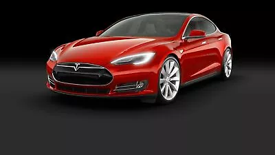2015 TESLA MODEL S (Red)  Poster 24x36 Inch | Wall Decor • $23.99