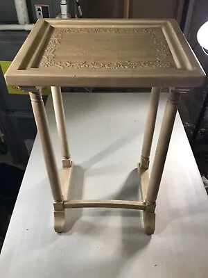 Vintage Home Accessories Hand Painted Accent Table 24”H 15”W 12”D Beige Nice! • $45