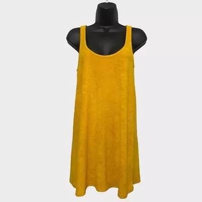 Zara Yellow Terry Cloth Tunic Tank Top Size Small • $14.45