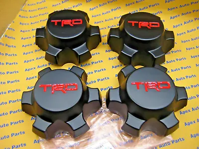 4 Toyota FJ Cruiser 16” TRD Wheel Center Caps OEM Genuine New Black Red • $70.27