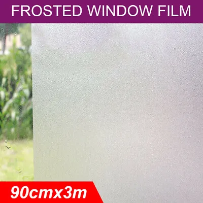 Frosted Frosting Window Glass Privacy Film Sand Blast Clear Decorative 90cm X 3m • $16.99