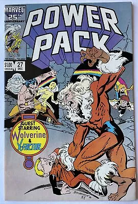 Power Pack #27 • Wolverine Vs Sabretooth Cover! X-Factor! Mutant Massacre Part 5 • $3.99