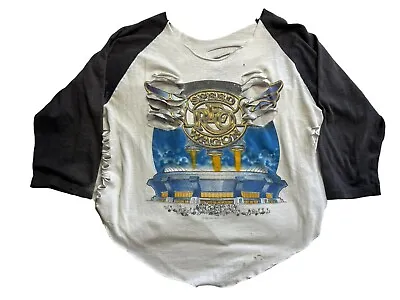 Vintage REO Speedwagon 1982 Concert US Tour T-Shirt Raglan Medium Distressed • $39.99