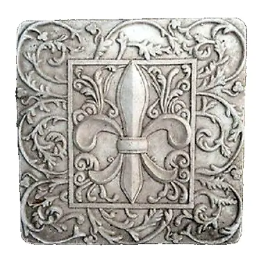 Fleur De Lis Mold Plaster Resin Tile Trim Cement Mould 9.5  X 9.5  X 1/3  • $29.95