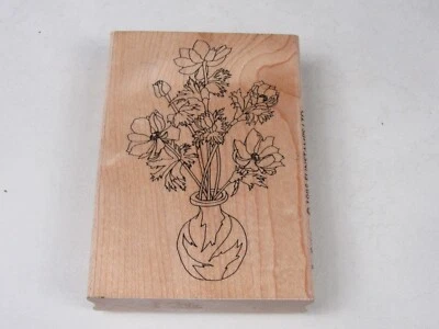 £0.99 • Buy Funstamps Large Rubber Stamp, Floral Design, Anemones Rubber Stamp F-P08