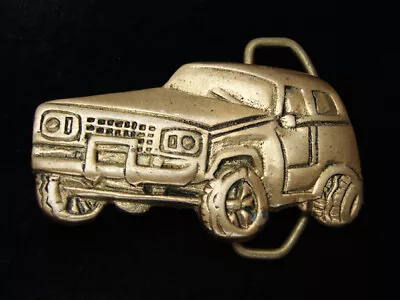 RC07125 VINTAGE 1970s CUT-OUT **PICKUP TRUCK** SOLID BRASS BELT BUCKLE • $30