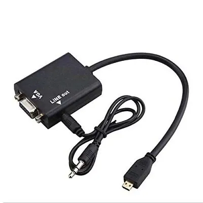 Mini HDMI To VGA Converter Adapter With Audio Output For Camera HDTV Computer • $9.99