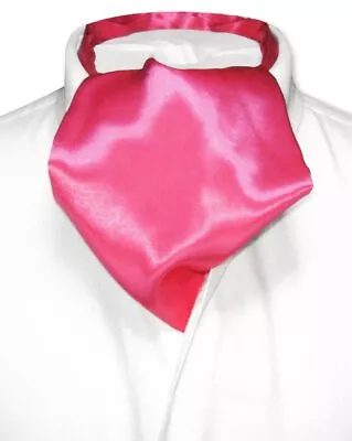 Biagio ASCOT Solid HOT PINK FUCHSIA Color Cravat Mens Neck Tie • $13.95