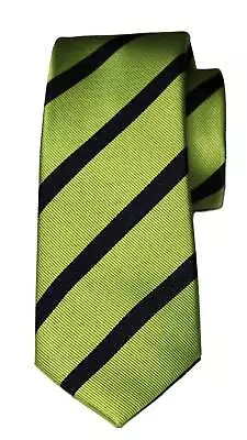 Zara Tie Silk Green Navy Blue Striped Narrow Men's • $24.99