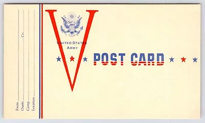 V For Victory~WWII Era Postal~United States Army Postcard~1940s Unused • $6